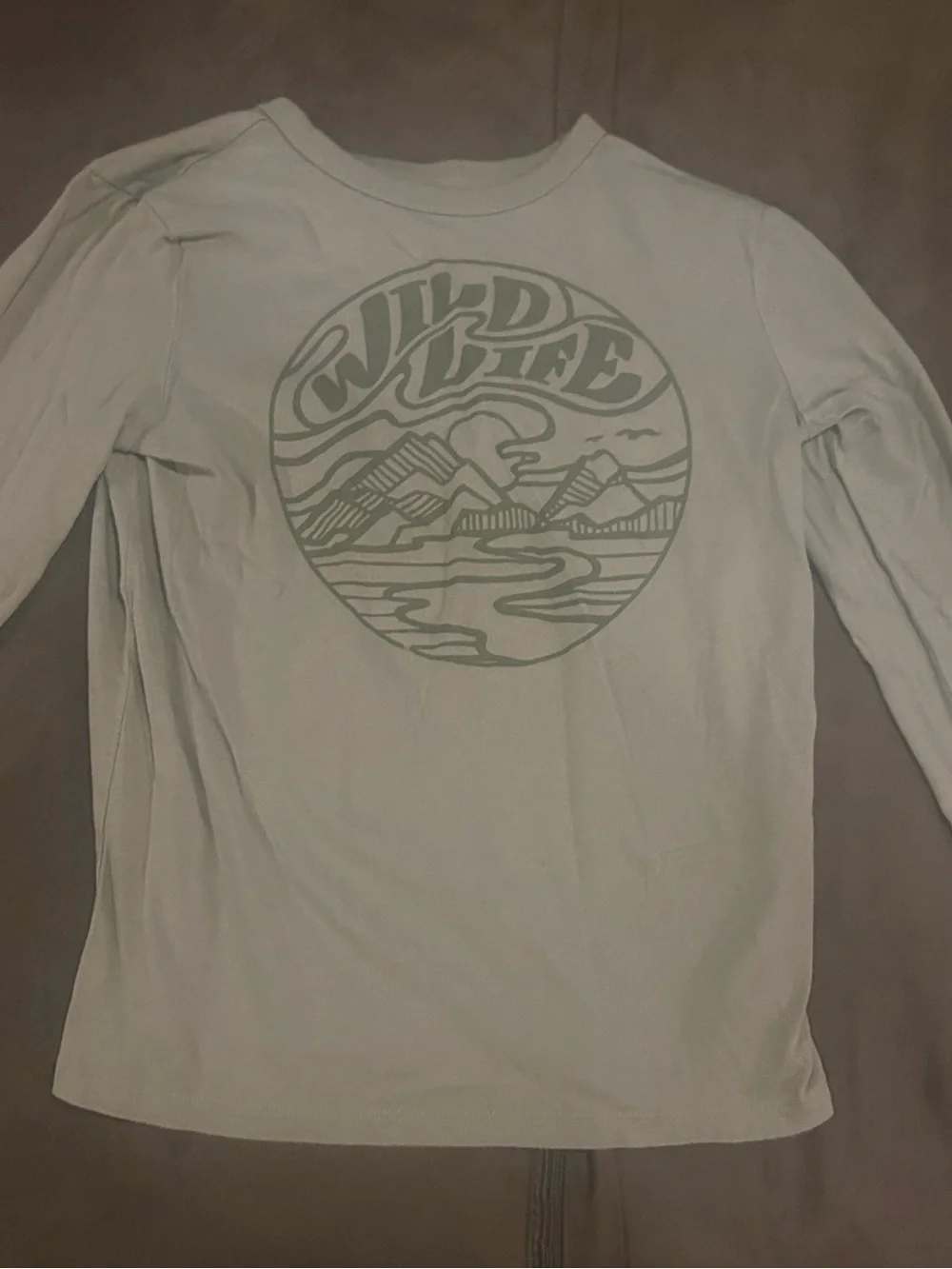 Kids GAP “Wild Life” Long-Sleeve Graphic Tee size 8.